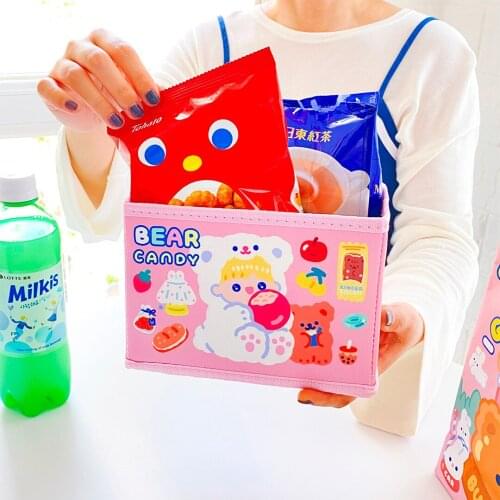 Bear Storage Desktop Organizer Sheep Girls Cosmetic Bag Make Up Home Storage Basket Student Stationery Box Function Pencil Case