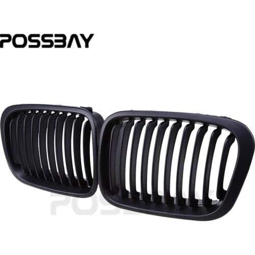 New Hot Matte Black 1Pair 4D Auto Car Racing Kidney Grill Grille For BMW 3-Series E46 Touring 1998-2001 Pre-facelift Car Styling