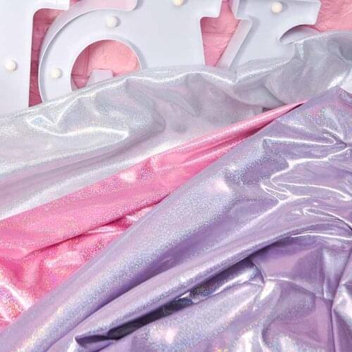 Iridescent Valentines Party Tablecloth Fabric Backdrops DIY Apparel Sewing For Baby Shower New Year Dinner Pink Decor 90*150CM