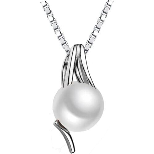 Sinya freshwater pearl pendant s925 sterling silver necklace fine jewelry classic choker for women gift with 18inch box chain