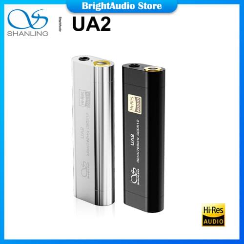 Shanling UA2 ES9038Q2M HIFI Audio Portable USB DAC Cable AMP 2.5mm Balanced 3.5mm output PCM768 DSD512 Compatible iOS Android