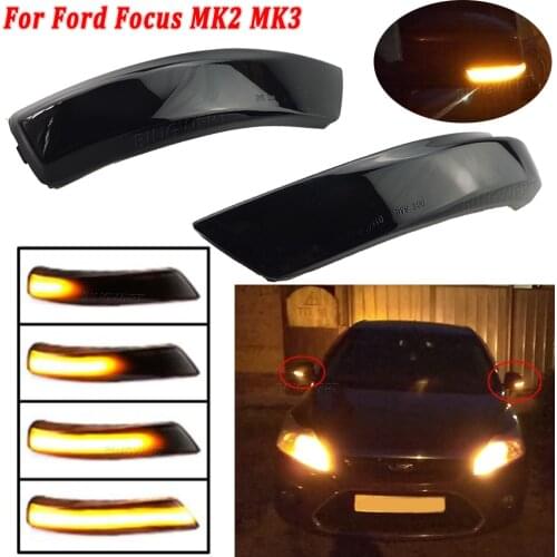 Side Mirror Indicator Sequential Blinker Lamp For Ford Focus 2 MK2 Focus 3 MK3 3.5 Dynamic Turn Signal Light For Mondeo MK4 EU