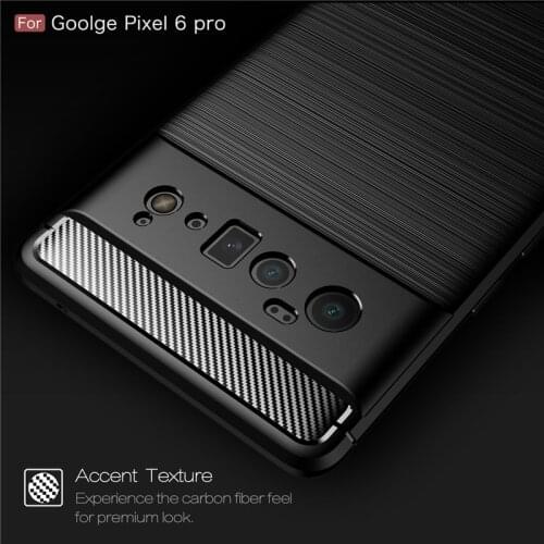For Google Pixel 6 Pro Case Shockproof Bumper Soft TPU Silicone Carbon Fiber Armor Phone Back Cover For Google Pixel 6 Pro Case