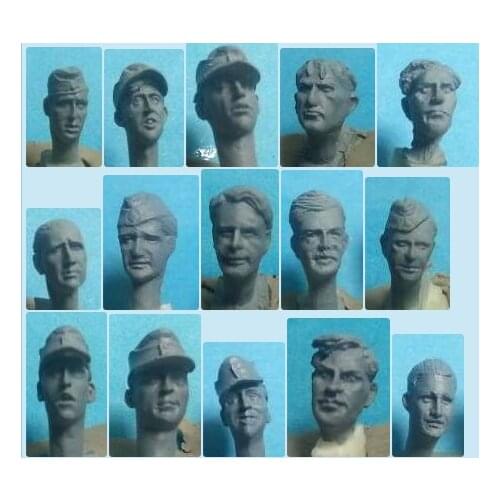 Resin Soldiers of World War II Soldiers Reconstructed Heads 1：35