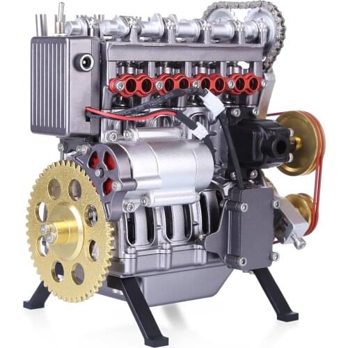 Teching Custom Mini Inline Four Cylinder Car Engine High Level Metal DIY Assembly Model Toy Gift For Children Educational Toys