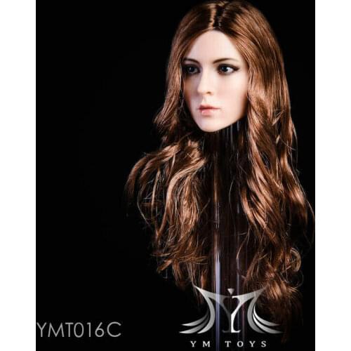 YMTOYS YMT016A 1/6 Female Head Sculpt BLACK SHORT Hair for 12" PHICENS Figure