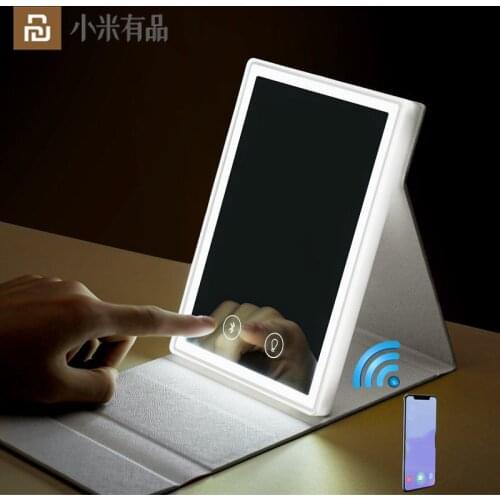 Makeup Mirror with LED Light Women Portable Makeup Lamp Collapsible Make Up Mirror Bluetooth USB Desktop Mirror Beauty