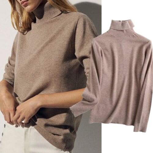 Jenny&Dave sweaters women winter sweaters women pull femme England Style Fashion Simple Multicolor Wool Turtleneck pullovers