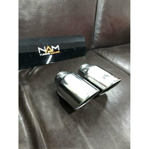 1pcs 100 mm 1cm Universal Exhaust Tip Exhaust System End Pipe Stainless Steel Car Exhaust Pipe Double Tip Professional