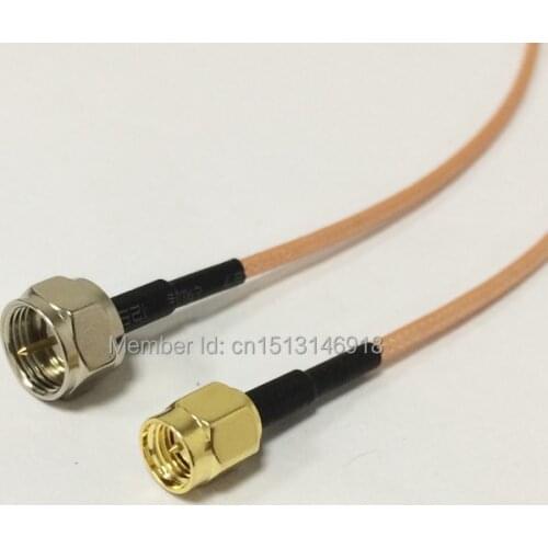1PC New SMA Male to F Male plug Connector RG316 Coaxial Cable Pigtail 15CM 6" Adapter