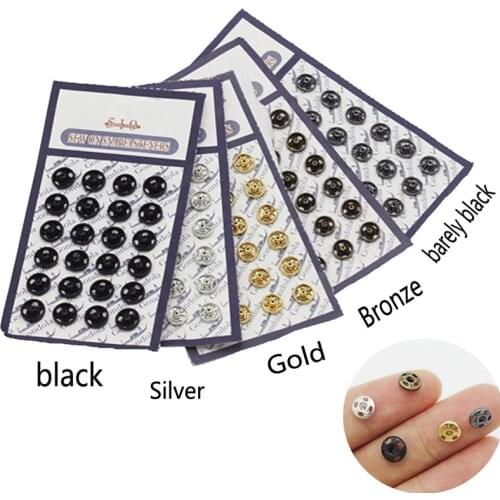24Pcs Mini Button Buckle for 1/6 Doll DIY Doll Clothes Metal Buckle Invisible Snap Handmade Doll Clothing Sewing Accessories NEW