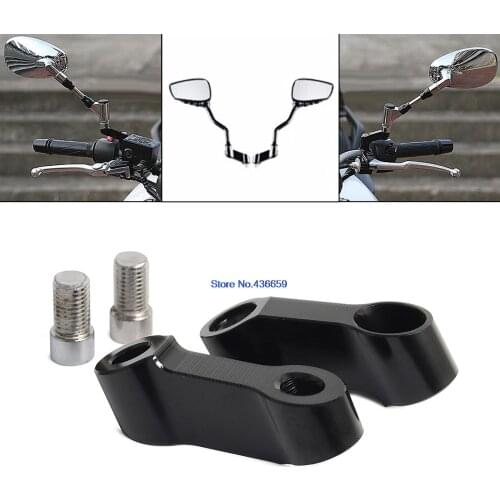 8mm Universal CNC Aluminum Motorcycle Bike Mirror Mount Riser Extender Adapter M8