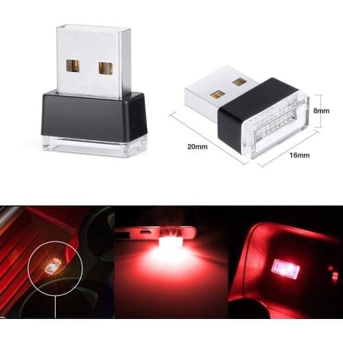 Car Van LED Atmosphere Light Mini USB Decorative Lamp Car Styling Interior Accessories RV Camper Trailer Ambient Lamp Universal