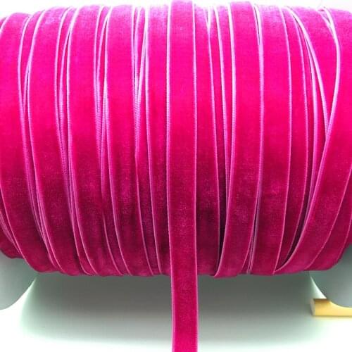 5 Yards 3/8 "10mm Rose Velvet Ribbon Headband Clips Bow Wedding Decoration