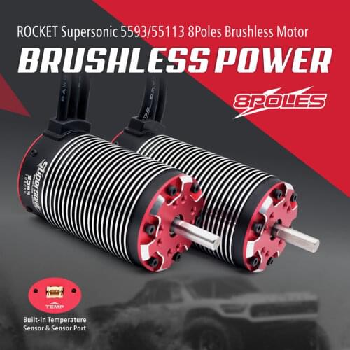 Rocket 5593 55113 550KV 680KV 750KV 880KV 890KV 1090KV Brushless Motor w/Temp Port for 1/5 1/6 1/7 RC Monster Buggy Baja Car