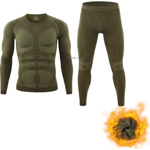 Seamless Tight Tactical Thermal Underwear Men Outdoor Skiing Hiking Cs Hunting Army Breathable Training Cycling Thermo Underwear