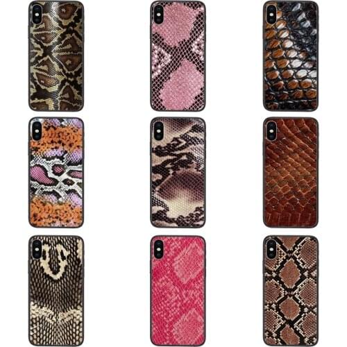 Colorful Leather Snake Texture For Samsung Galaxy S30 S21 S20 Fe S10 S10E S9 S8 S7 S6 Edge Lite Plus Ultra Professional Soft