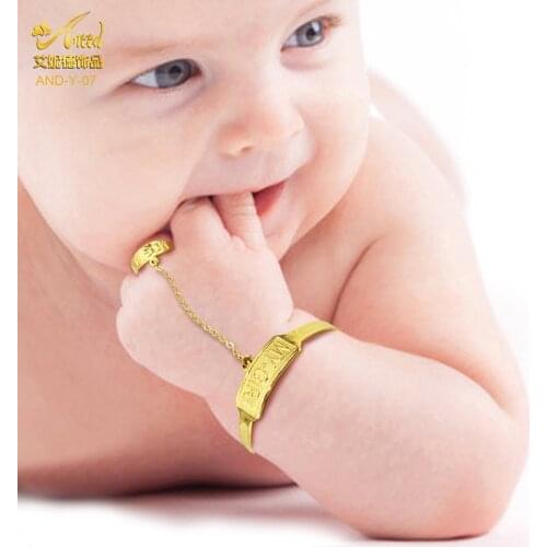 ANIID Baby Bracelet Girls Personalize Chain Ring Newborn Bangles Custom Name Jewelry Copper Adjustable Birthday Gift Infant Ne