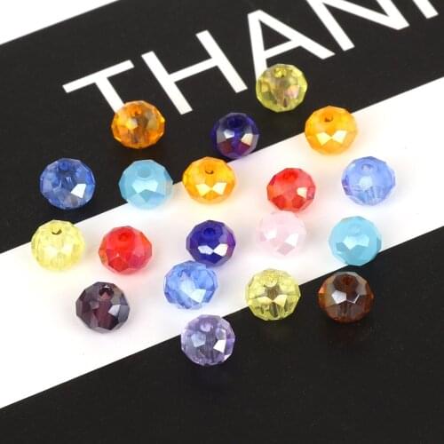 Hot Sale 125pcs 4mm Glass Wheel Beads Round Crystal Beads Loose Bedas For Jewelry Making Findings Necklace Bracelet Earrings Fin