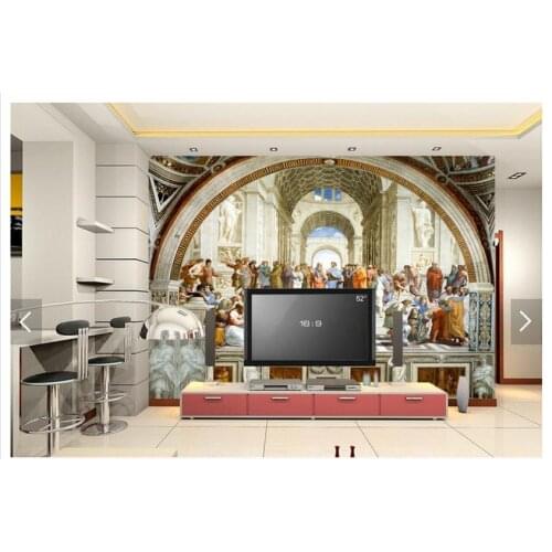 Customized 3d photo wallpaper 3d wall mural wallpaper Figure painting of high-grade background wall living room decoration