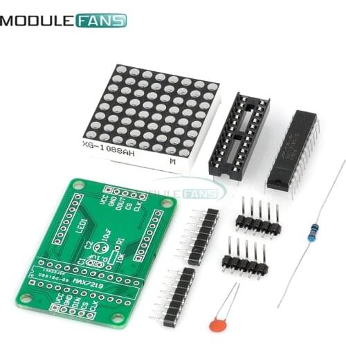 MAX7219 7219 8X8 Red LED Dot Matrix Module MCU Control Controller Display Drive Driver Board DIY Kit For Arduino Common Cathode