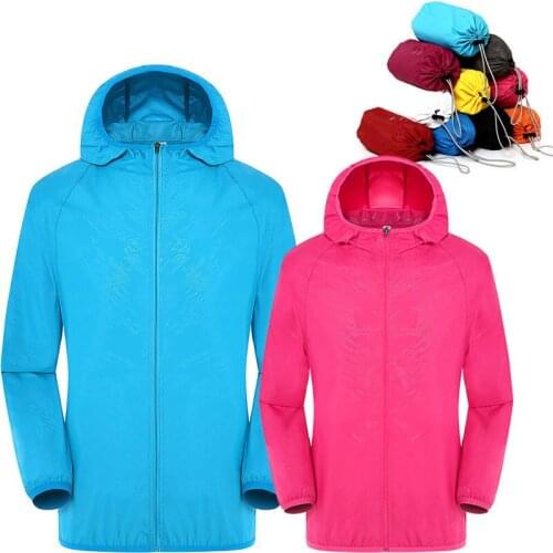 Mens Women Quick-drying Ultra-light Rain-proof Sunscreen Wind-proof Jacket Breathable Waterproof And Wind-proof Thin Anti UV