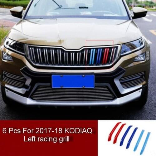 Tonlinker Cover Stickers for SKODA KAROQ/KODIAQ 2017-18 Car Styling 3-6 PCS ABS Racing Grills Decoration Cover case Stickers