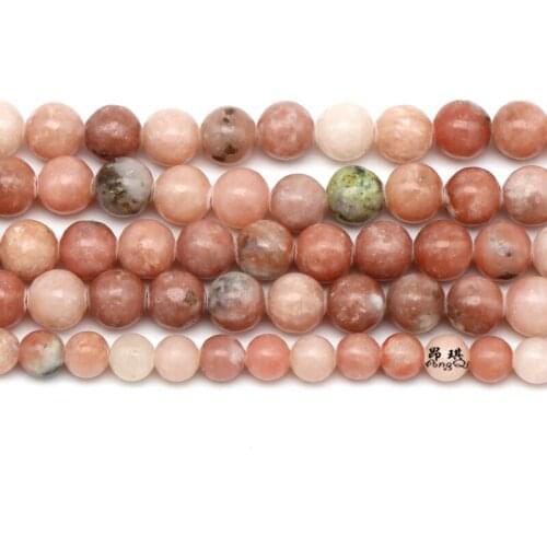 Natural Stone Plum Blossom Jaspers Round Loose Beads 4 6 8 10 12mm Pick Size For Jewelry Making Bracelet Accessories 15'' Strand