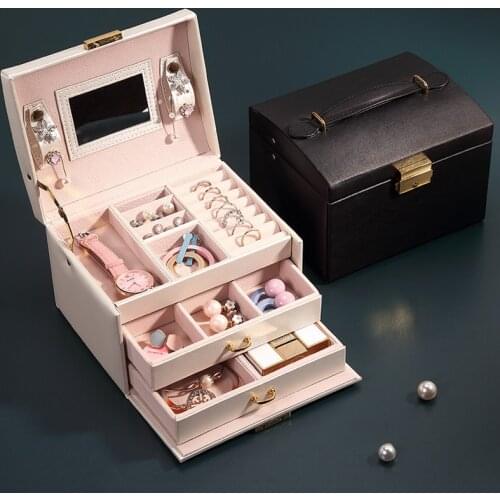 New Design Jewelry Organizer Box Premium Storage Case Rings Earrings NecklaceDisplay Holder