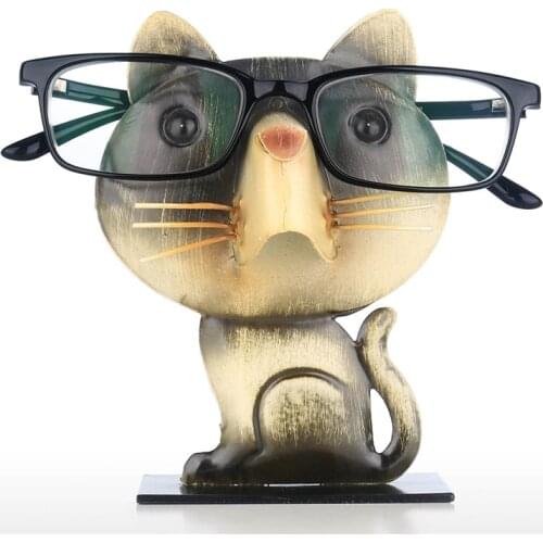Cute 3D Animal Cat Shaped Eyeglass Rack Glasses Eyewear Holder Jewelry Holder for Multi Pairs Glasses Showcase home dec