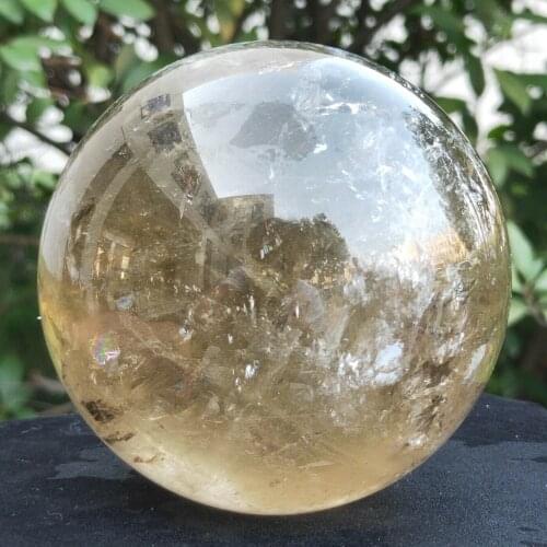 Natural sphere smoke quartz crystal Home furnishing wedding decoration stone