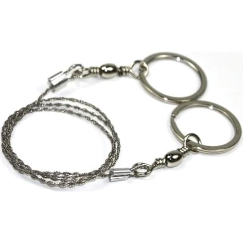 55cm 25g Stainless Steel Wire Saw Emergency Travel Kit Camp Hike Scroll Outdoor Survive Silver Tool Hunt Flint Cut Equipment