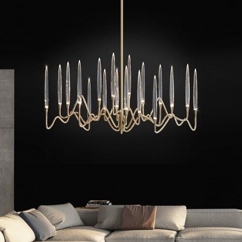 Modern light luxury living room LED chandelier novelty tree branch decoration lamp Nordic dining room bedroom crystal chandelier