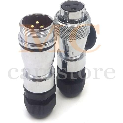 WS20 3Pin Waterproof Power Connector Plug Socket IP67,Electrical Wire Connector Male and Female (3Pin, Plug Female &Socket Male)