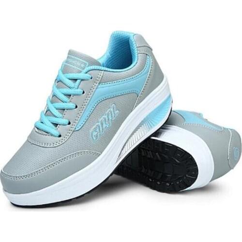 Women Sneakers Breathable Waterproof Wedges Platform Vulcanize Shoes Woman Pu Leather Casual Shoes Woman outdoor running shoes