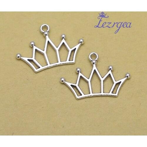 30pcs/lot--20x30mm, crown cham,Antique silver plated crown charms,DIY supplies,Jewelry accessories