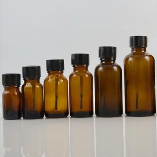 5ml/10ml/15ml/20ml painted amber Glass bottle with plastic Brush Cap,Nail Polish Bottle F20171794