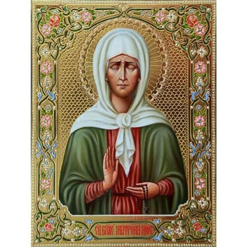 5D Diamond Painting Full Square/Round Saint Matrona the Blind Moscow DIY diamond Embroidery Mosaic Religion Icon Handmade P168
