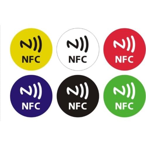 6pcs/Lot 30mm NFC Stickers Protocol ISO14443A 13.56MHz NFC 213 Universal Label RFID Tags and All NFC Phones