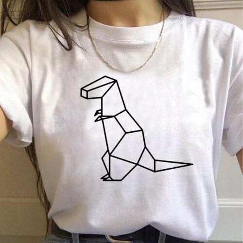 90s Graphic Rock Top Tees Female Geometric animal T Shirt Women Harajuku Vintage T-shirt Fashion Queen Tshirt