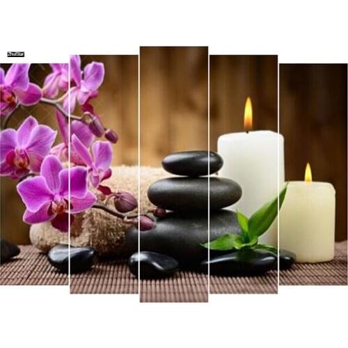 5d diy diamond embroidery stone flower 5PCS diamond cross stitch full drill diamonds more pictures