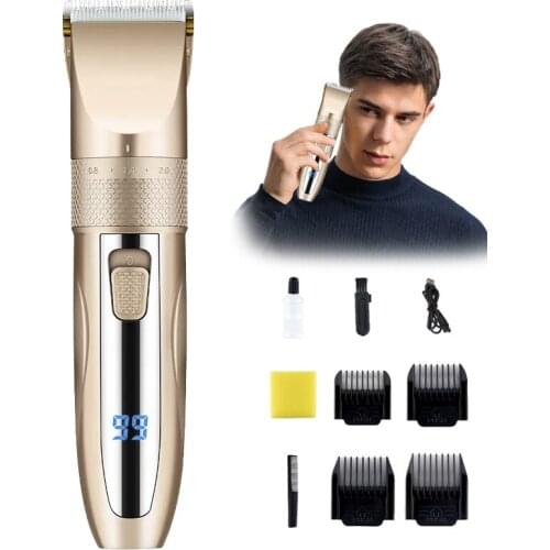 Fast Hair Clippers For Men Rechargeable Barber Tool LED Display Professional Electric Hair Cutter Trimmer Hair Cutting Machine