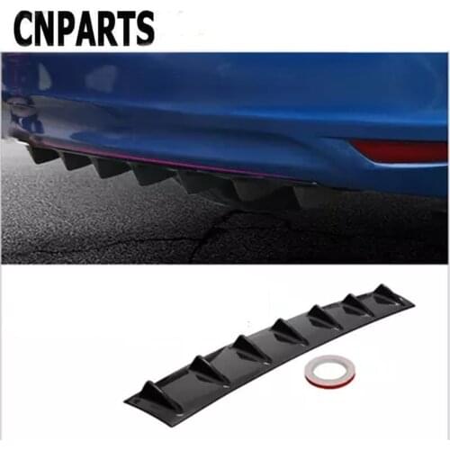 CNPARTS For Citroen C5 C4 C3 Mini Cooper Opel Astra H G J Vectra C Saab Car Rear Bumper 3D Cool Shark Spoiler Stickers
