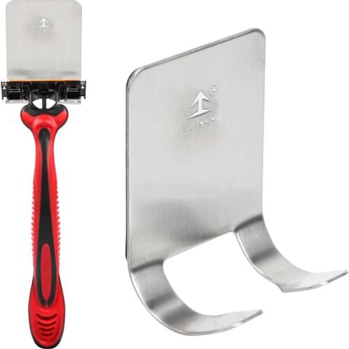 Razor Holder Shaver Hook Bathroom Accessories Stainless Steel Bathroom Products Home Storage Shaving Rack