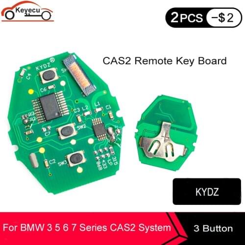 KEYECU 3 Button KYDZ CAS2 Remote Key Board Optional 315MHz/433MHz/868MHz/315LP ID7944 Chip for BMW 3 5 6 7 X3 X5