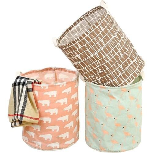 Laundry Basket Folding Large Capacity Clothing Storage Bucket Children Toy Basket Home Waterproof Organizer With Handles
