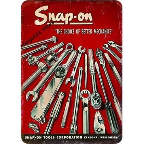 Metal Vintage retor Tin Sign,Snap-on Tools,Suitable for home Garage Cafe Bar Club Etc farmhouse Decoration Product stickers