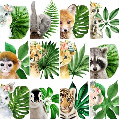 MomoArt 5D DIY Full Drill Diamond Painting Tiger Diamond Embroidery Elephant Animal Cross Stitch Mosaic Wall Art Decor