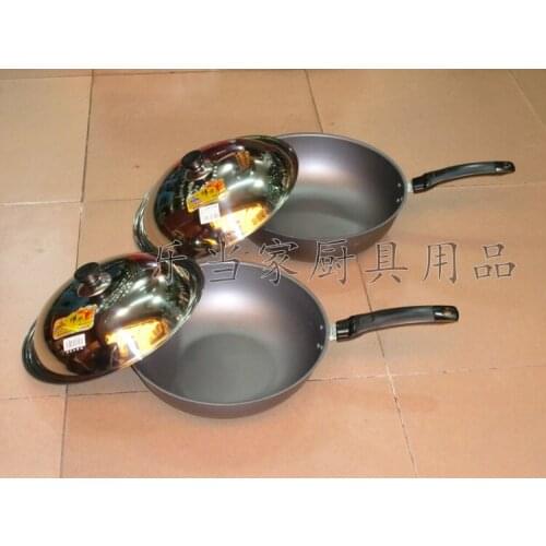 0 Nano anti rust pot cast iron wok household appliance wok single handle cast iron pan fry wok with lid frying pan