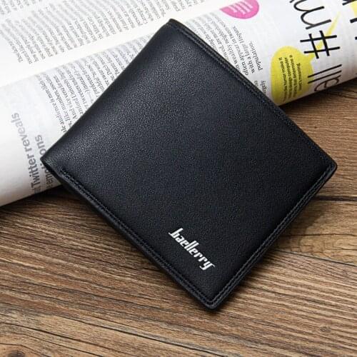 Wholesale Baellerry Men Wallet Leather Vintage Purses High Quality Money Bag Credit Card Holder 50PCS/lot